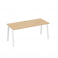 Стол письменный на металлокаркасе TRE натуральный дуб / металлокаркас белый А4 Б3 016 НД