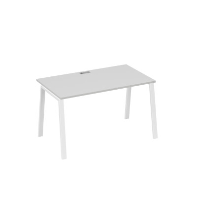 Стол письменный на металлокаркасе TRE серый / металлокаркас белый А4 Б3 024 СЕ