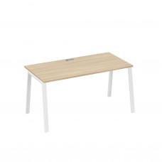 Стол письменный на металлокаркасе TRE дуб скандинавский / металлокаркас белый А4 Б3 025 ДК