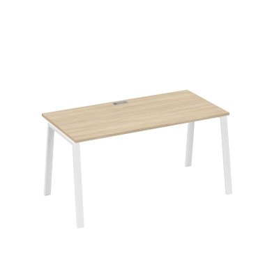 Стол письменный на металлокаркасе TRE дуб скандинавский / металлокаркас белый А4 Б3 025 ДК