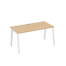 Стол письменный на металлокаркасе TRE натуральный дуб / металлокаркас белый А4 Б3 025 НД