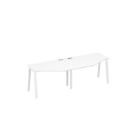 Рабочая станция столы (2х120) Техно каркас TRE белый премиум / металлокаркас белый А4 Б3 051-2 БП