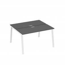 Станция 2х140 с опорами TRE офисная антрацит премиум / металлокаркас белый А4 Б3 171 АР