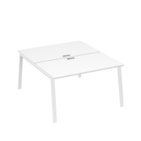 Рабочая станция каркас TRE 2х140 офисная белый премиум / металлокаркас белый А4 Б3 177 БП