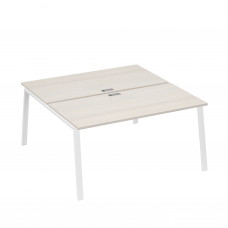 Рабочая станция (2х160) каркас TRE дуб / металлокаркас белый А4 Б3 178 ДШ