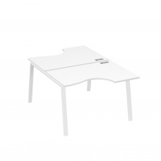 Рабочая станция со столами (2х120) каркас TRE белый премиум / металлокаркас белый А4 Б3 183 БП