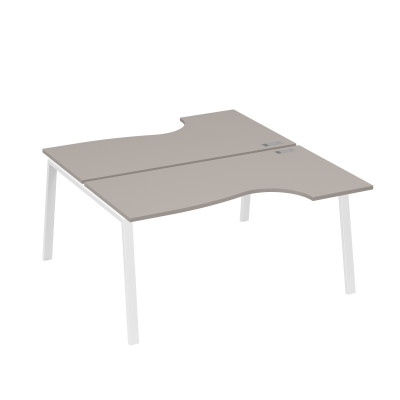 Рабочая станция опоры TRE (2х160) столы Классика мокко премиум / металлокаркас белый А4 Б3 185 МП