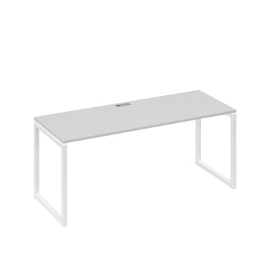 Стол письменный на металлокаркасе QUATTRO серый / металлокаркас белый А4 Б4 016 СЕ