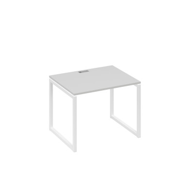 Стол письменный на металлокаркасе QUATTRO серый / металлокаркас белый А4 Б4 022 СЕ