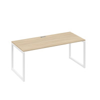 Стол письменный на металлокаркасе QUATTRO дуб скандинавский / металлокаркас белый А4 Б4 026 ДК
