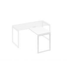 Брифинг-приставка опоры QUATTRO белый премиум / металлокаркас белый А4 Б4 071 БП