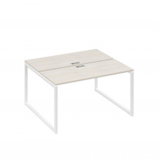 Станция (2х140) офисная с металлокаркасом QUATTRO дуб / металлокаркас белый А4 Б4 171 ДШ