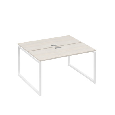 Станция (2х140) офисная с металлокаркасом QUATTRO дуб / металлокаркас белый А4 Б4 171 ДШ