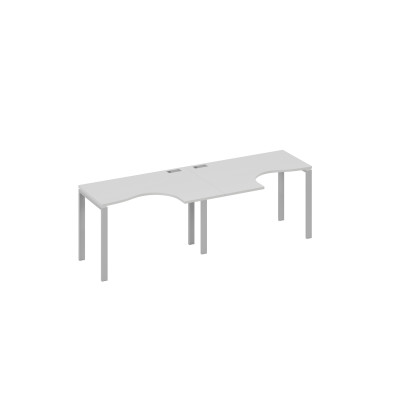 Рабочая станция UNO (2х120) столы Классика эргономичные серый / металлокаркас серый А4 С1 031-2 СЕ