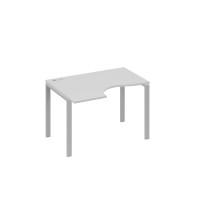 Стол левый "Классика" эргономичный на металлокаркасе UNO серый / металлокаркас серый А4 С1 041 СЕ