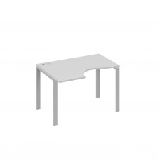 Стол левый "Классика" эргономичный на металлокаркасе UNO серый / металлокаркас серый А4 С1 041 СЕ