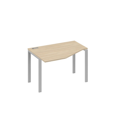 Стол "Техно" эргономичный левый на металлокаркасе UNO дуб скандинавский / металлокаркас серый А4 С1 051 ДК