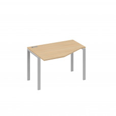 Стол "Техно" эргономичный левый на металлокаркасе UNO натуральный дуб / металлокаркас серый А4 С1 051 НД