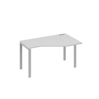 Стол правый эргономичный "Техно" металлокаркас UNO серый / металлокаркас серый А4 С1 054 СЕ
