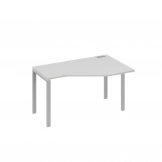 Стол правый эргономичный "Техно" металлокаркас UNO серый / металлокаркас серый А4 С1 054 СЕ