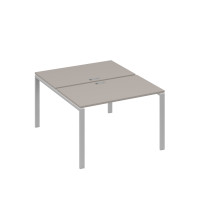 Рабочая станция на металлокаркасе UNO (2х120) мокко премиум / металлокаркас серый А4 С1 173 МП