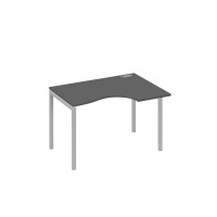 Стол эргономичный на металлокаркасе DUE правый "Классика" антрацит премиум / металлокаркас серый А4 С2 042 АР