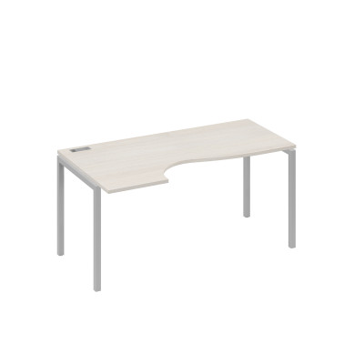 Стол эргономичный левый "Классика" на металлокаркасе DUE дуб / металлокаркас серый А4 С2 045 ДШ