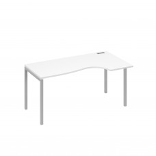 Стол эргономичный правый "Классика" на металлокаркасе DUE белый премиум / металлокаркас серый А4 С2 046 БП