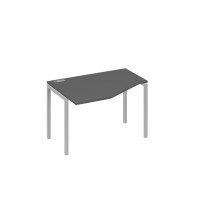 Стол "Техно" эргономичный на металлокаркасе DUE левый антрацит премиум / металлокаркас серый А4 С2 051 АР