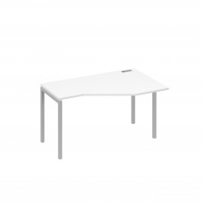 Стол "Техно" эргономичный на металлокаркасе DUE правый белый премиум / металлокаркас серый А4 С2 054 БП