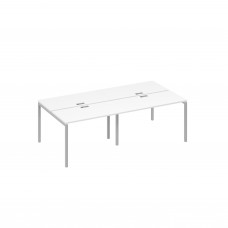 Станция офисная на каркасе DUE (4х120) белый премиум / металлокаркас серый А4 С2 170-2 БП