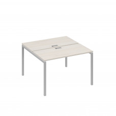 Рабочая станция с опорами DUE (2х120) дуб / металлокаркас серый А4 С2 170 ДШ