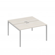 Рабочая станция опоры DUE 2х140 дуб / металлокаркас серый А4 С2 174 ДШ