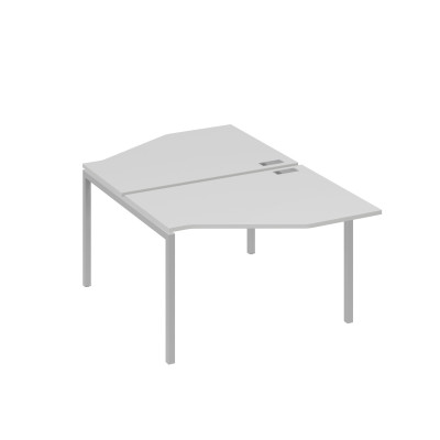 Рабочая станция каркас DUE (2х120) с эргономичными столами Техно серый / металлокаркас серый А4 С2 186 СЕ