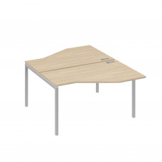 Рабочая станция (2х140) со столами Техно каркас DUE дуб скандинавский / металлокаркас серый А4 С2 187 ДК