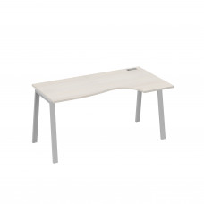Стол эргономичный правый "Классика" на металлокаркасе TRE дуб / металлокаркас серый А4 С3 046 ДШ