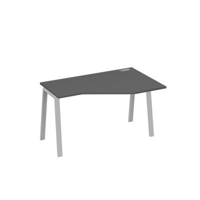 Стол эргономичный правый "Техно" на металлокаркасе TRE антрацит премиум / металлокаркас серый А4 С3 054 АР
