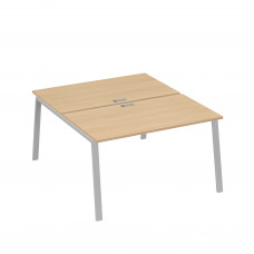 Рабочая станция каркас TRE 2х140 офисная натуральный дуб / металлокаркас серый А4 С3 177 НД