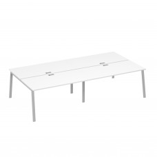 Рабочая станция 4х160 с опорами TRE белый премиум / металлокаркас серый А4 С3 178-2 БП