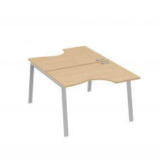 Рабочая станция со столами (2х120) каркас TRE натуральный дуб / металлокаркас серый А4 С3 183 НД