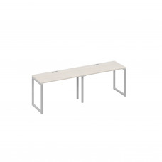 Рабочая станция на металлокаркасе QUATTRO (2х120) дуб / металлокаркас серый А4 С4 003-2 ДШ