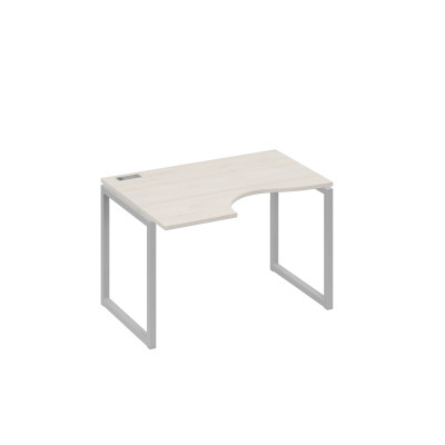 Стол "Классика" эргономичный на металлокаркасе QUATTRO левый дуб / металлокаркас серый А4 С4 041 ДШ