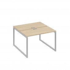 Рабочая станция с опорами QUATTRO (2х120) дуб скандинавский / металлокаркас серый А4 С4 170 ДК