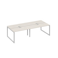 Станция 4х140 в офис каркас QUATTRO дуб / металлокаркас серый А4 С4 171-2 ДШ