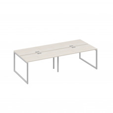 Станция 4х140 в офис каркас QUATTRO дуб / металлокаркас серый А4 С4 171-2 ДШ