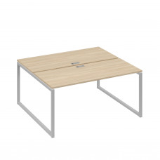 Рабочая станция (2х160) с опорами QUATTRO дуб скандинавский / металлокаркас серый А4 С4 175 ДК