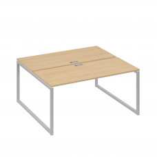 Рабочая станция (2х160) с опорами QUATTRO натуральный дуб / металлокаркас серый А4 С4 175 НД