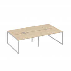 Рабочая станция на металлокаркасе QUATTRO (4х140) дуб скандинавский / металлокаркас серый А4 С4 177-2 ДК