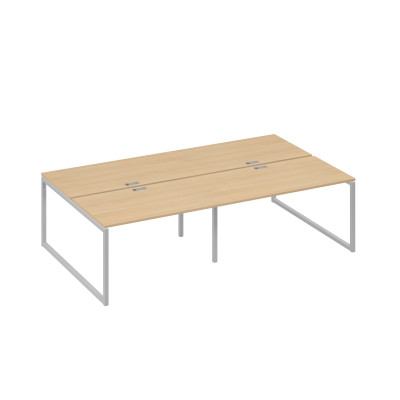 Рабочая станция на металлокаркасе QUATTRO (4х140) натуральный дуб / металлокаркас серый А4 С4 177-2 НД