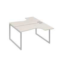 Рабочая станция каркас QUATTRO столы Классика (2х140) дуб / металлокаркас серый А4 С4 181 ДШ